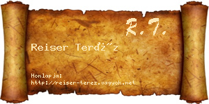Reiser Teréz névjegykártya